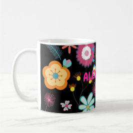 Blume Power farbenfroh rosa Kaffeetasse