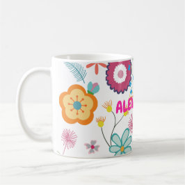 Blume Power farbenfroh rosa weiß Kaffeetasse