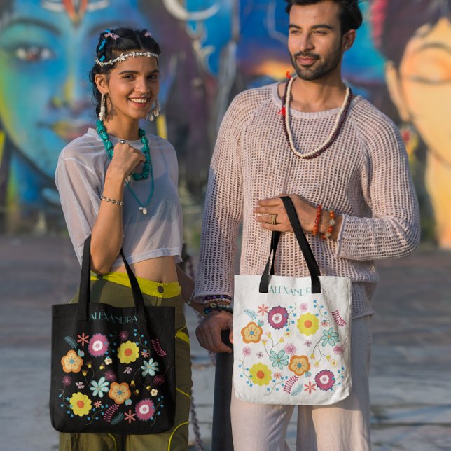 Blume Power farbig Tasche (Von Creator hochgeladen)