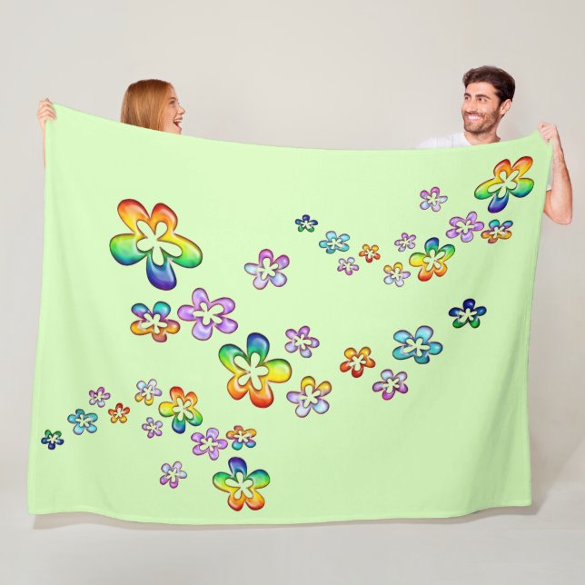 Blume Power Floating Blossoms 1a Fleecedecke (Beispiel)