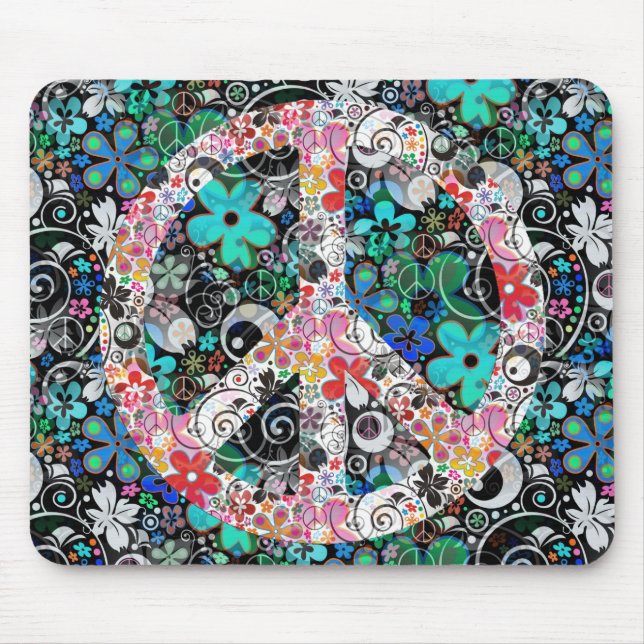 Blume Power Frieden I | BlumePower Mousepad (Vorne)