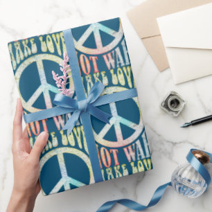 Blume Power Frieden - Liebe nicht Krieg 1 Geschenkpapier