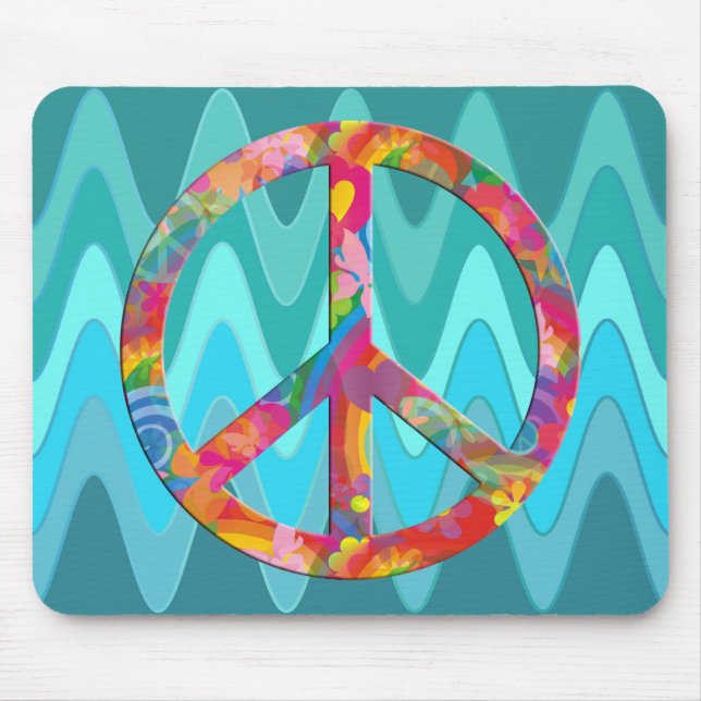 Blume Power Frieden | Sinussee Mousepad (Vorne)