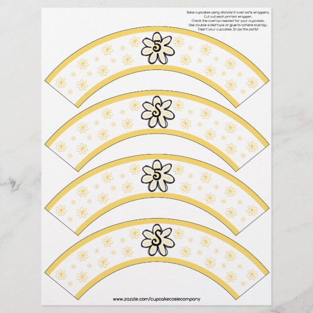 Blume Power Gelbe Zahl oder Anfangsbackcozies (Vorderseite)