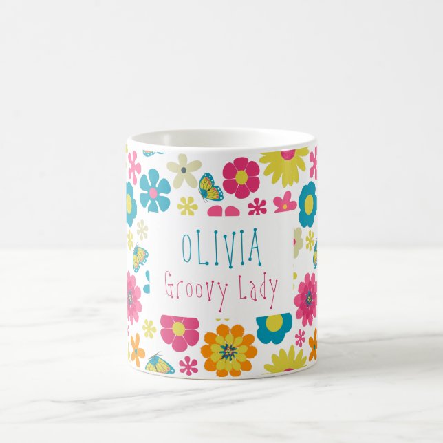 Blume Power Groovy Lady Tasse (Mittel)