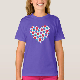 Blume Power Herz T-Shirt