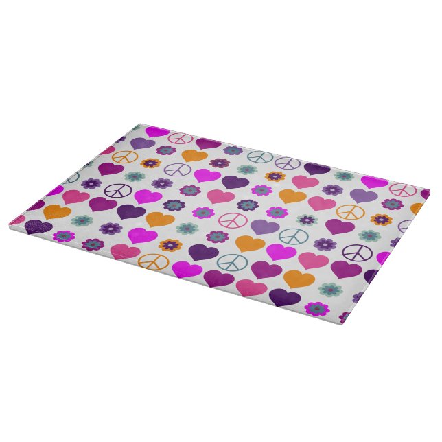 Blume Power HerzfriedenPattern + Ihr Backgr. Schneidebrett (Ecke)
