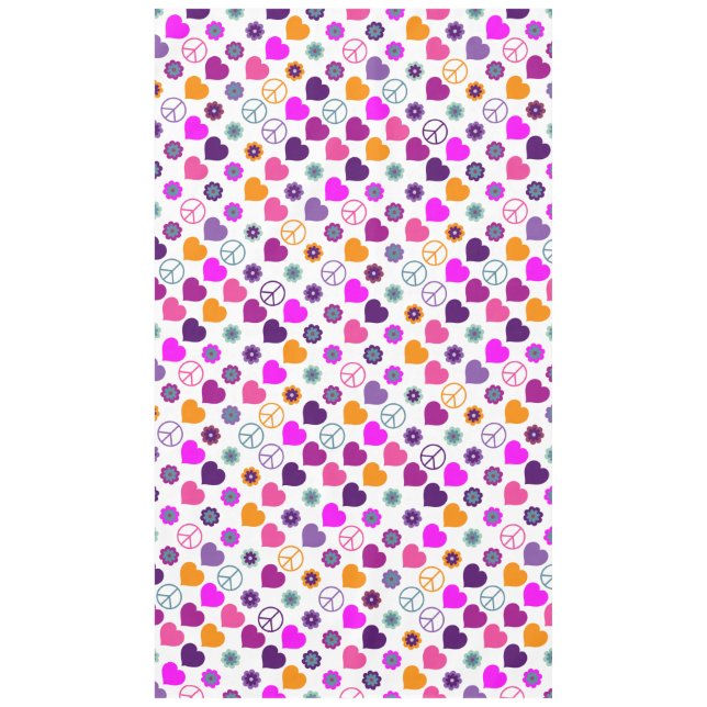 Blume Power HerzfriedenPattern + Ihr Backgr. Tischdecke (Vorderseite)