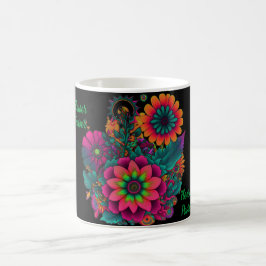 Blume Power Hippie Boho Personalisiert Kaffeetasse