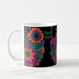 Blume Power Hippie Boho Personalisiert Kaffeetasse