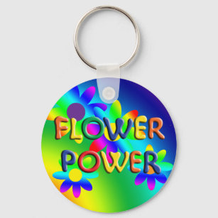 Blume Power Hippie Schlüsselanhänger