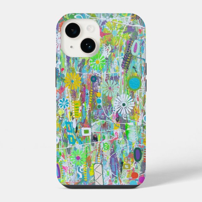 Blume Power iPhone Case 14 Hülle (Rückseite)