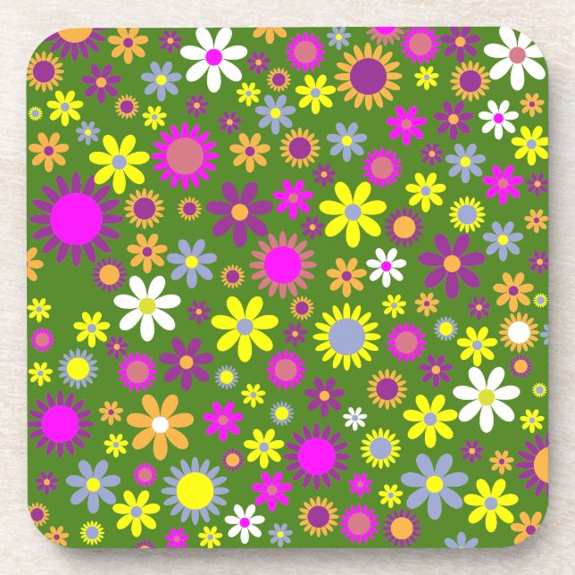 Blume Power Kunststoff Untersetzer (Vorderseite)