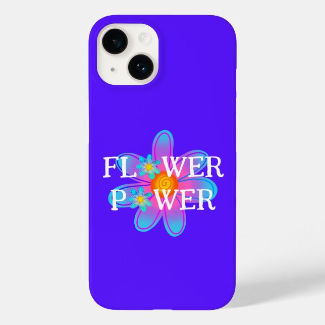 Blume Power Lila Case-Mate iPhone Fall 14 Hülle (Rückseite)