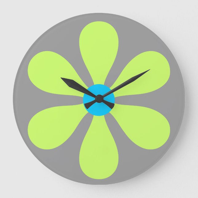 BLUME POWER - LIMON GROßE WANDUHR (Vorderseite)