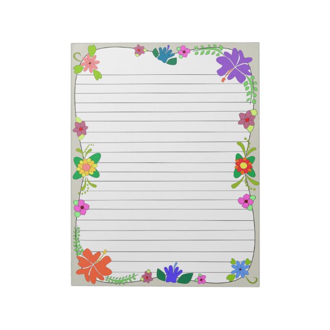 Blume Power Notizblock (Rotiert)