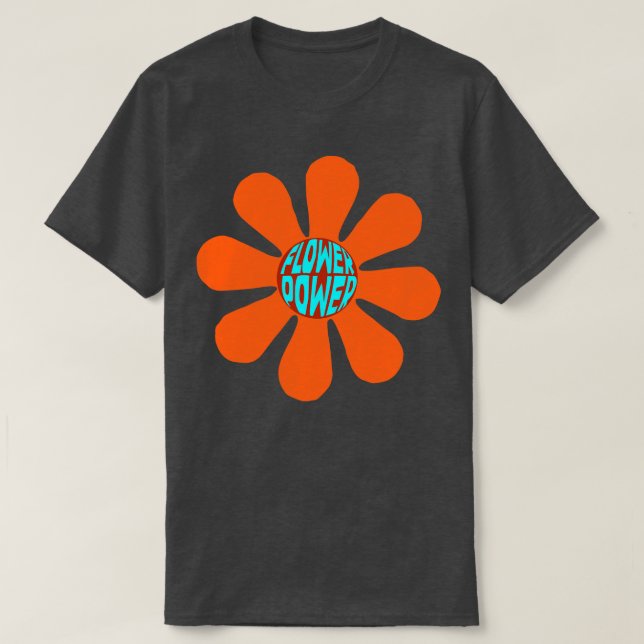 Blume Power orange T-Shirt (Design vorne)