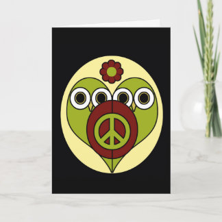 Blume Power Owls Grußkarte Karte