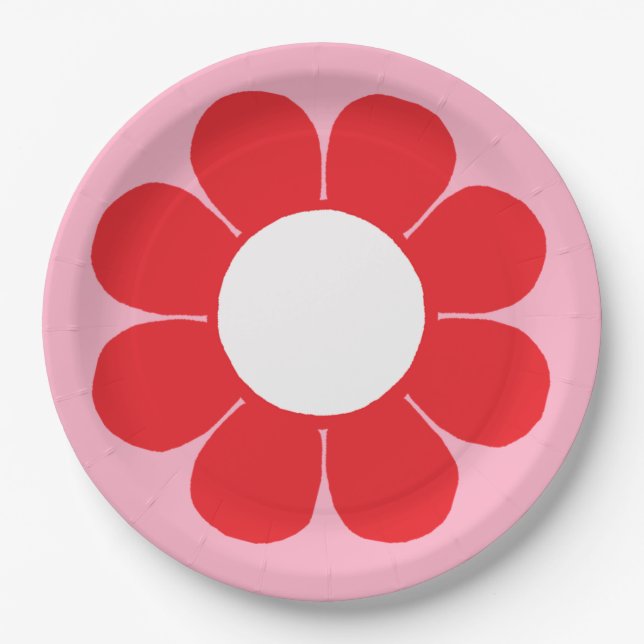 Blume Power Pappteller (Vorderseite)