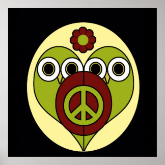 Blume Power Peace Owls Poster
