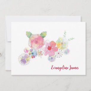 Blume Power Personalisierte Note Card Einladung