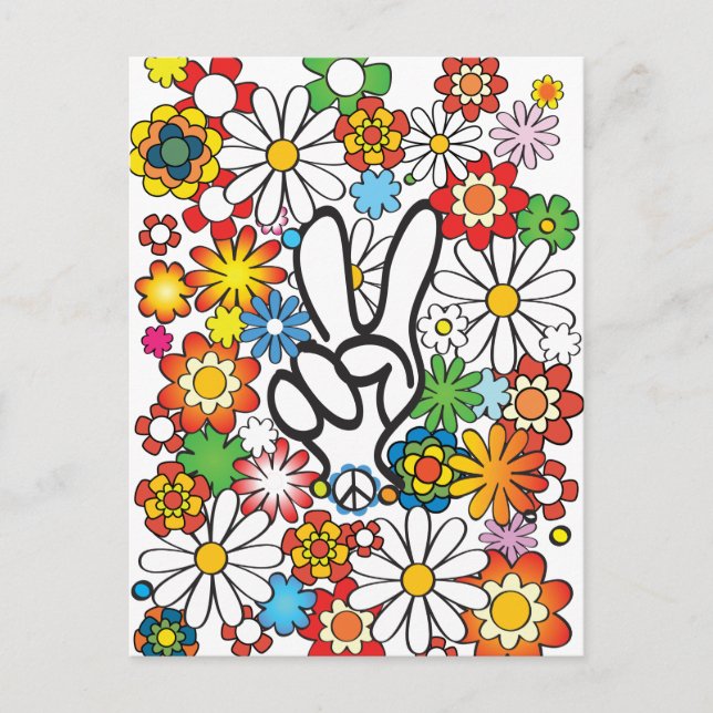 Blume Power Postkarte (Vorderseite)