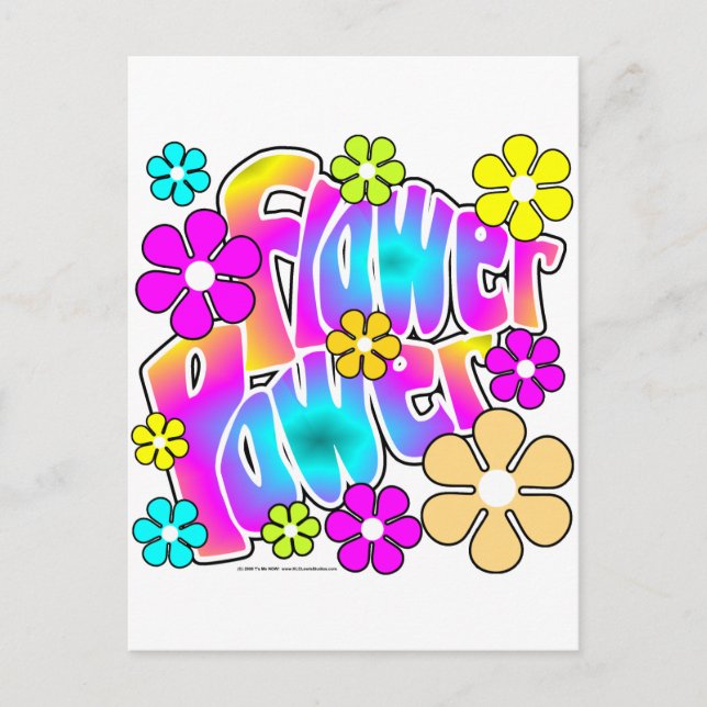 Blume Power Postkarte (Vorderseite)
