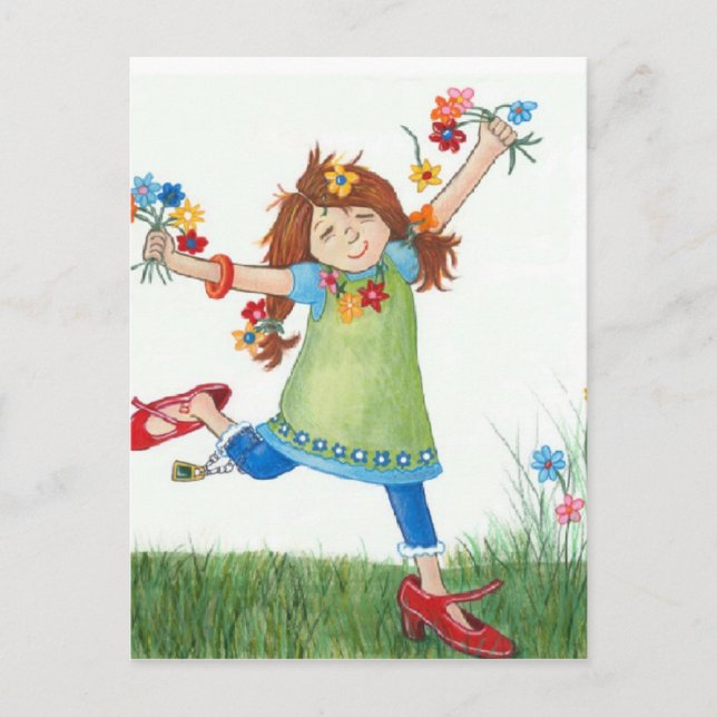 Blume Power Postkarte (Vorderseite)