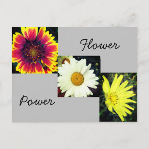 Blume Power Postkarte