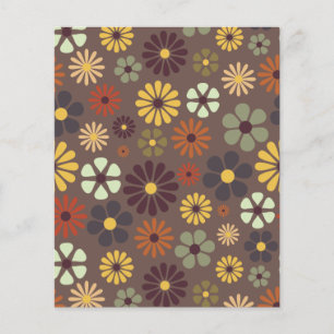 Blume Power Retro Hippy Blume Scrapbook Paper