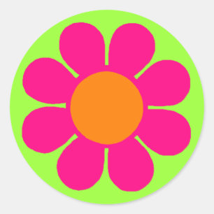 Blume Power Runder Aufkleber