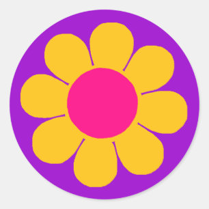 Blume Power Runder Aufkleber