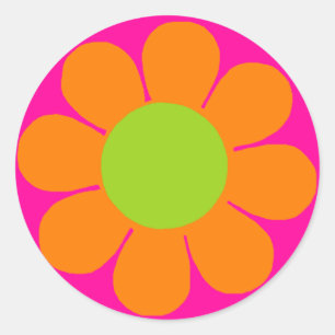 Blume Power Runder Aufkleber