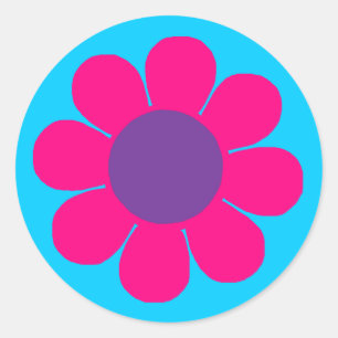 Blume Power Runder Aufkleber