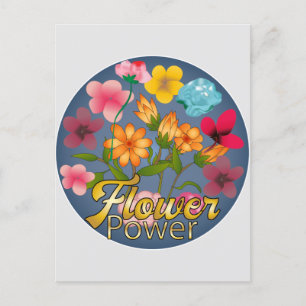 Blume Power Signieren Postkarte