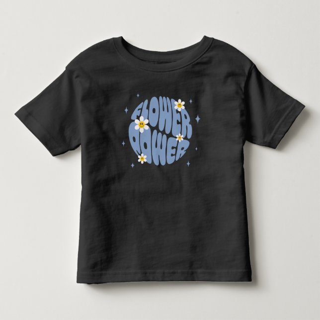 Blume Power Slogan Kleinkind T-shirt (Vorderseite)