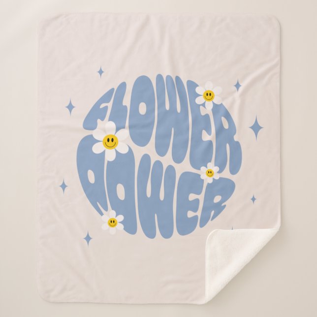 Blume Power Slogan Sherpadecke (Vorderseite)