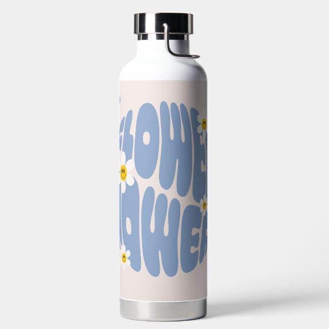Blume Power Slogan Trinkflasche (links)