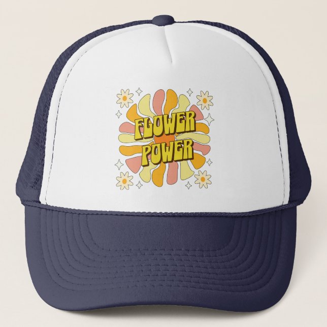 Blume Power Truckerkappe (Vorderseite)