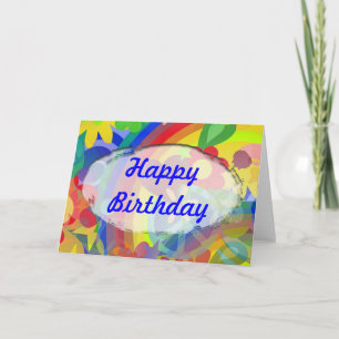 Blume Power und Ihr Text Happy Birthday Karte