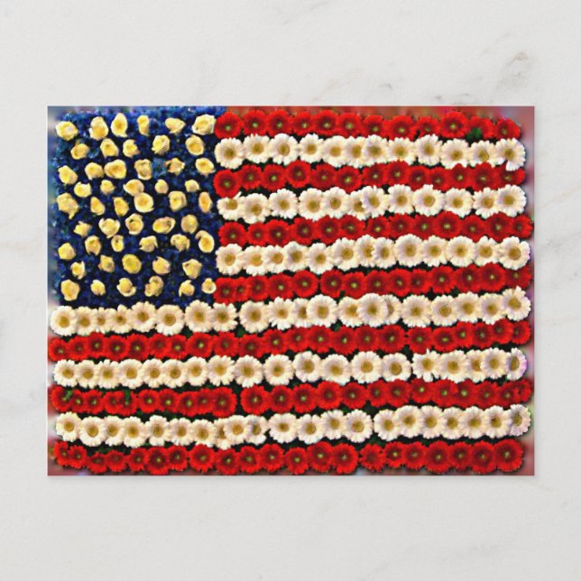 Blume Power US-Banner Postkarte (Vorderseite)