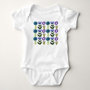 Blume Print Baby Bodysuit Baby Strampler
