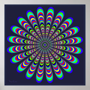 Blume Propeller optische Illusion Poster