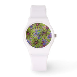 Blume Punkt Center Armbanduhr