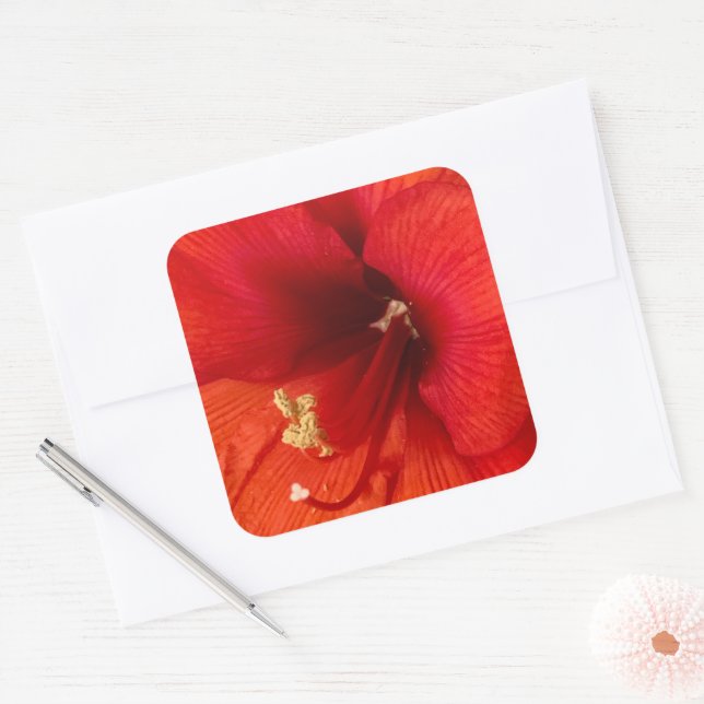 Blume Quadratischer Aufkleber (Umschlag)