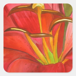 Blume Quadratischer Aufkleber