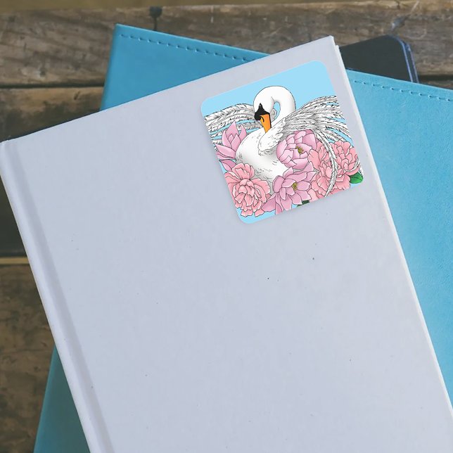 Blume Quadratischer Aufkleber (Von Creator hochgeladen)