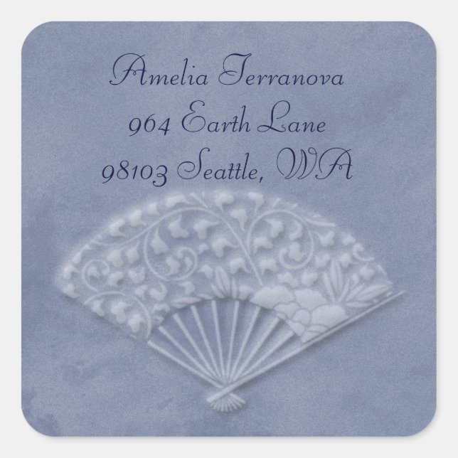 Blume Quadratischer Aufkleber (Vorderseite)