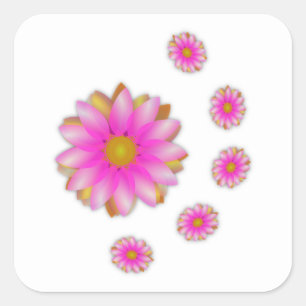 Blume Quadratischer Aufkleber
