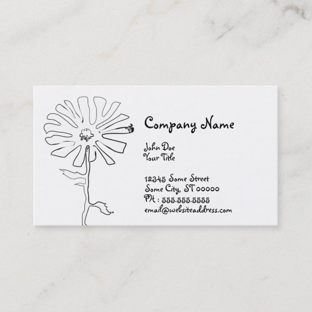 Blume quiggles visitenkarte (Vorderseite)